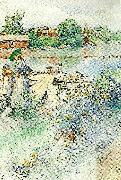 Carl Larsson klappbrygga vid sundbornsan Spain oil painting artist